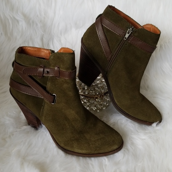 Dolce Vita Shoes - Dolce Vite Green Suede Booties- Size 9.5
